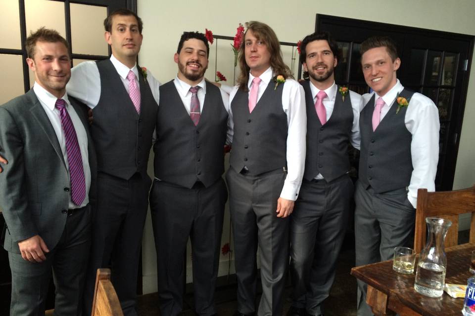 The groom and groomsmen