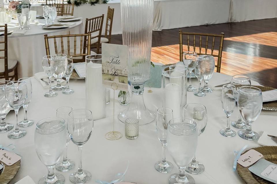 Tall Glass Centerpieces