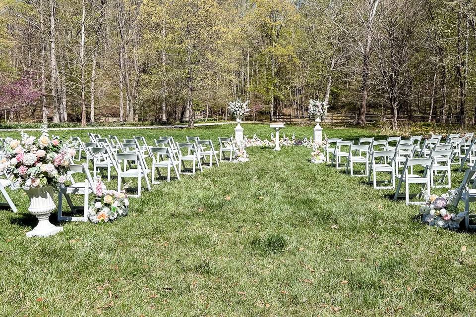 Ceremony Set Up Outdoors