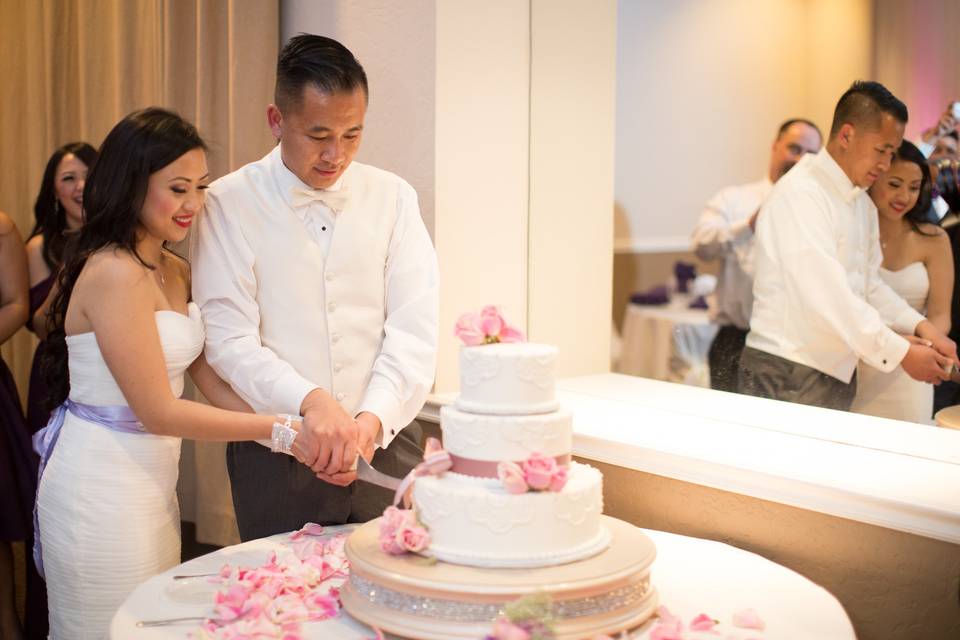 Cutting the cake