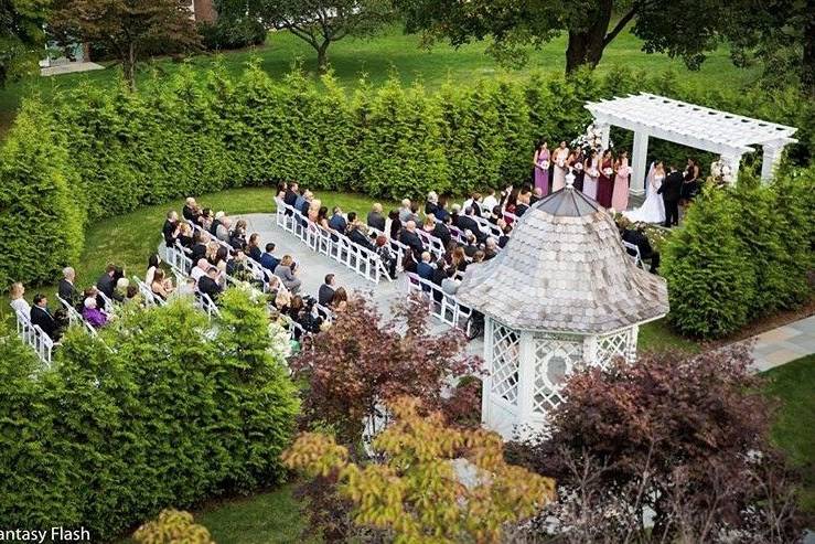 Outdoor wedding ceremony