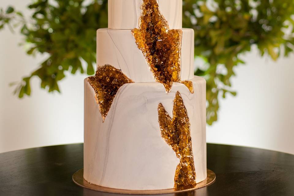 Geode wedding cake