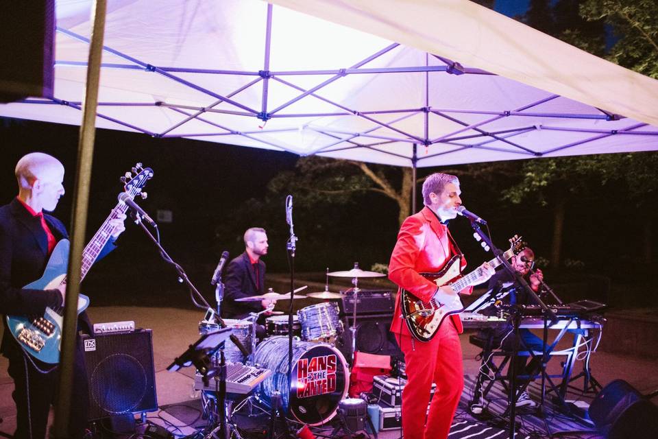 Outdoor wedding reception
