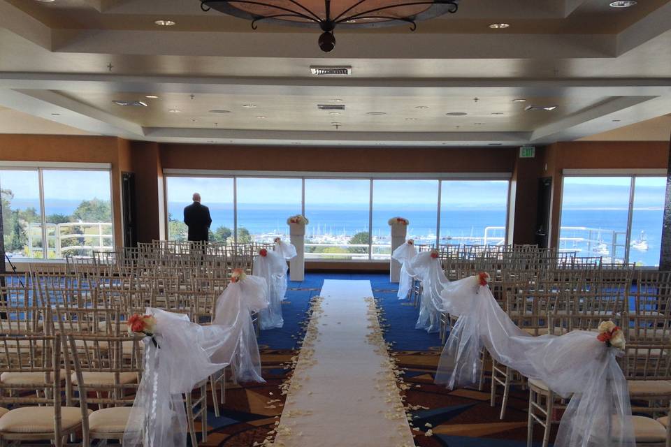 Wedding ceremony setup