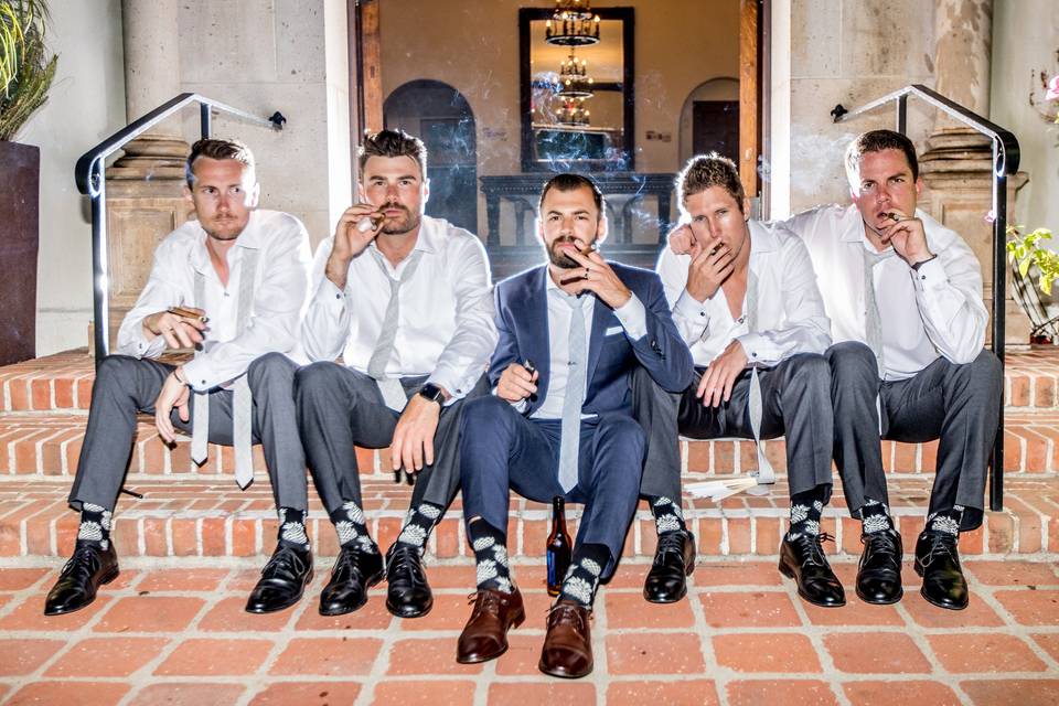 Groom with his groomsmen