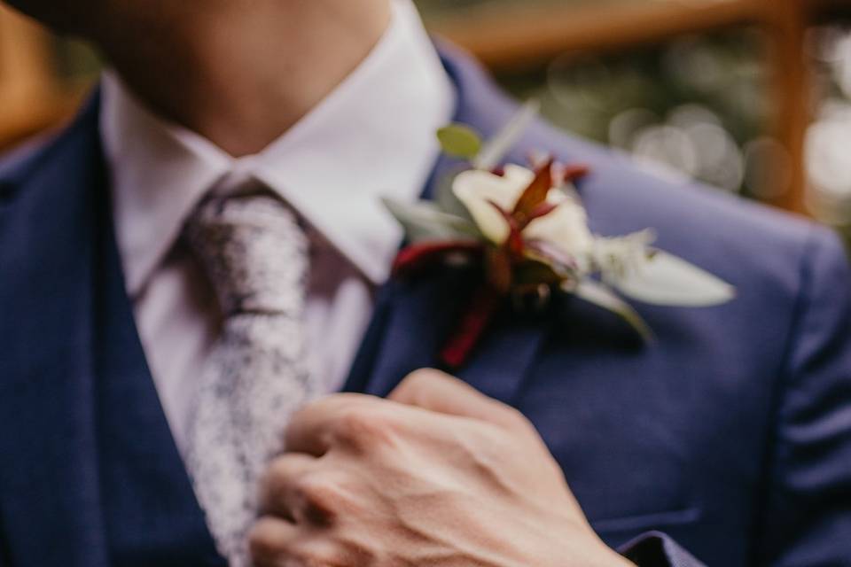 Groom Getting Ready