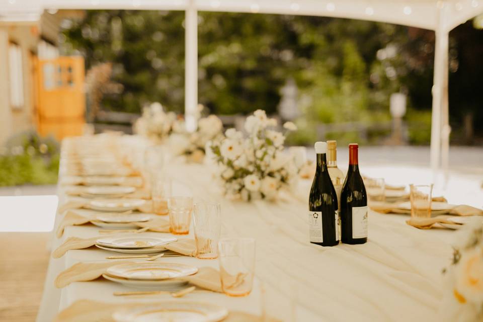 Dinner on the tent deck