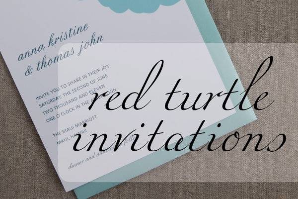 Red Turtle Invitations