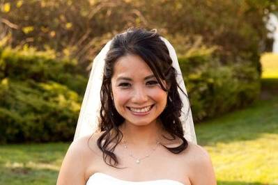 Bride holding bouquet