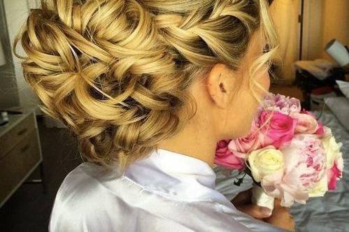 Curly updo