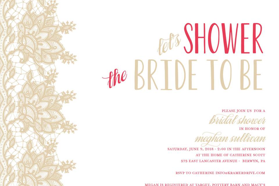 Bridal shower invite