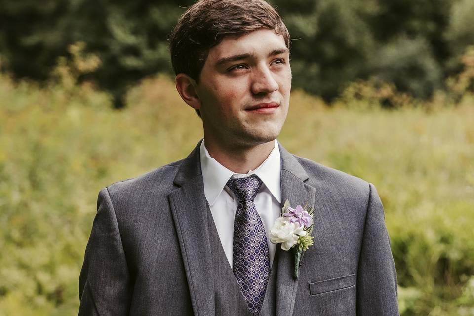 Groom and boutonniere