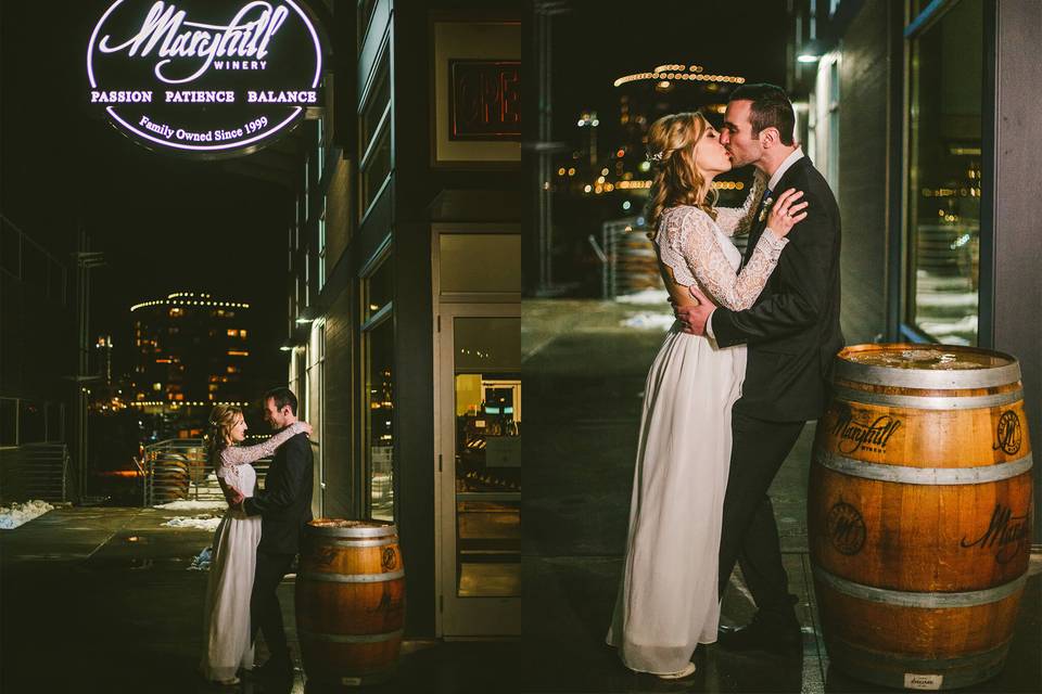 Maryhill Winery bride and groom