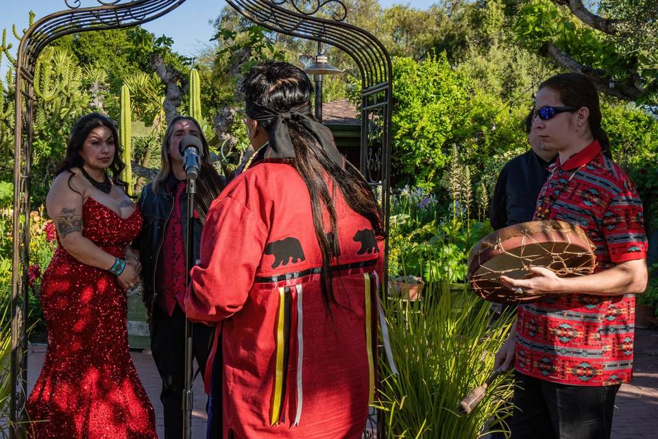 Native amercian wedding photo