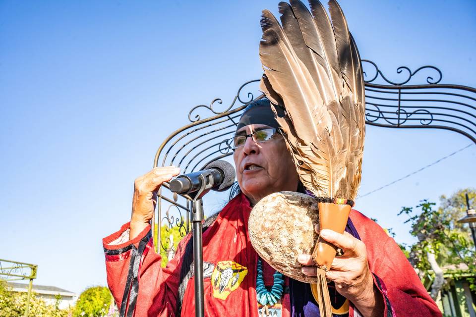 Native amercian wedding photo