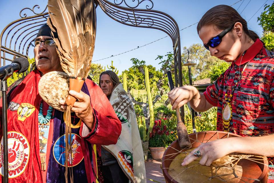 Native amercian wedding photo