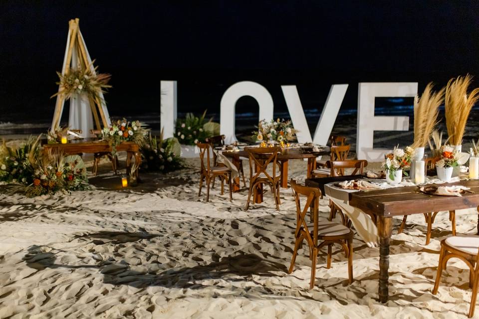 Beachfront Wedding Setup