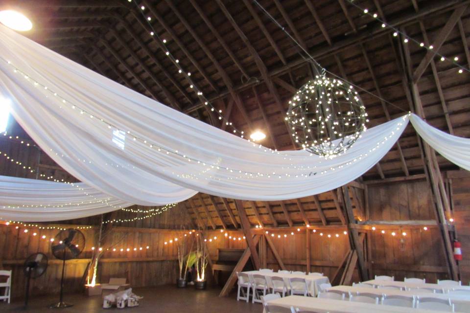 Draping in the hay loft