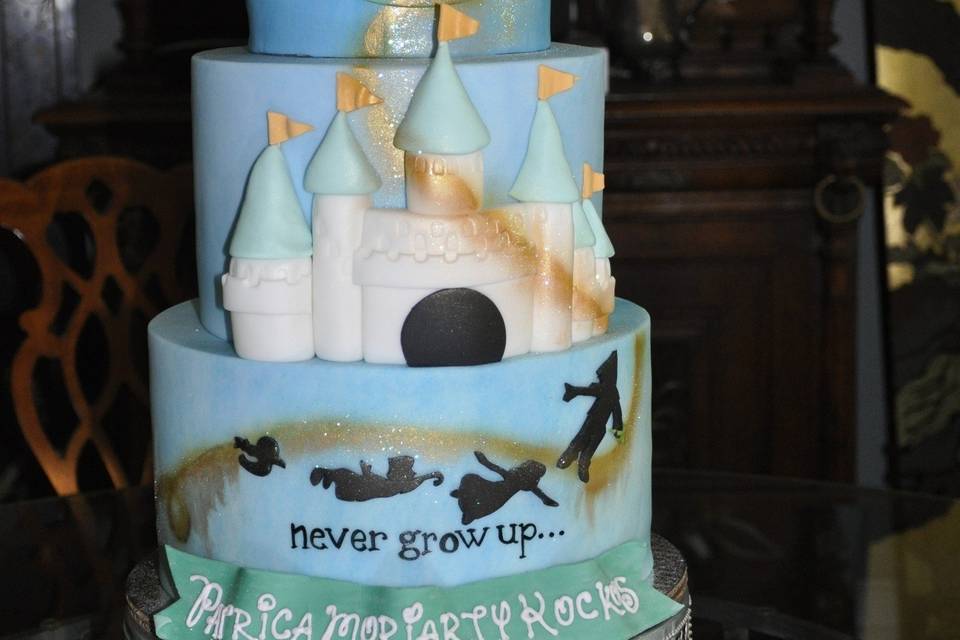 Wedding cake with castle design