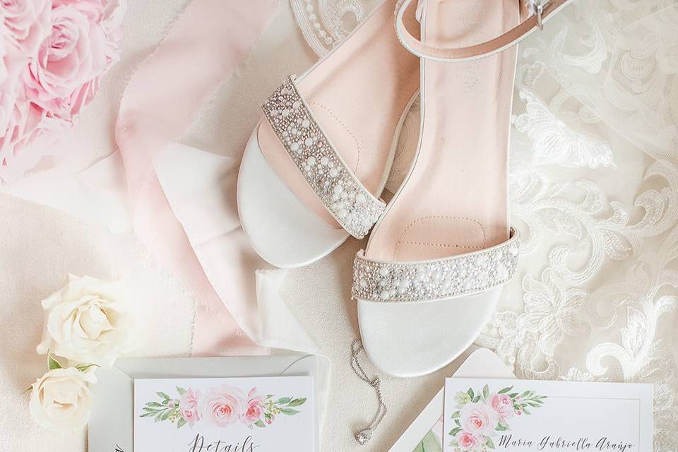 Pink floral wedding suite
