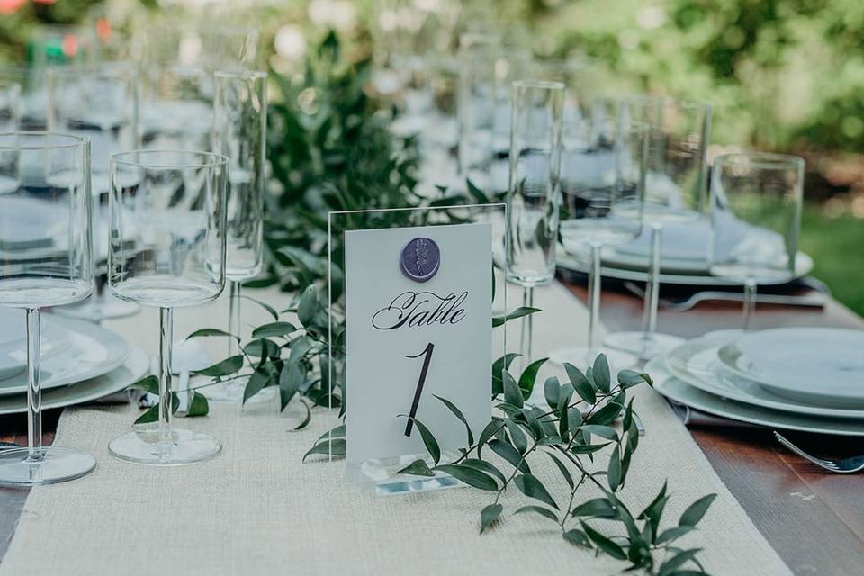 Acrylic table numbers