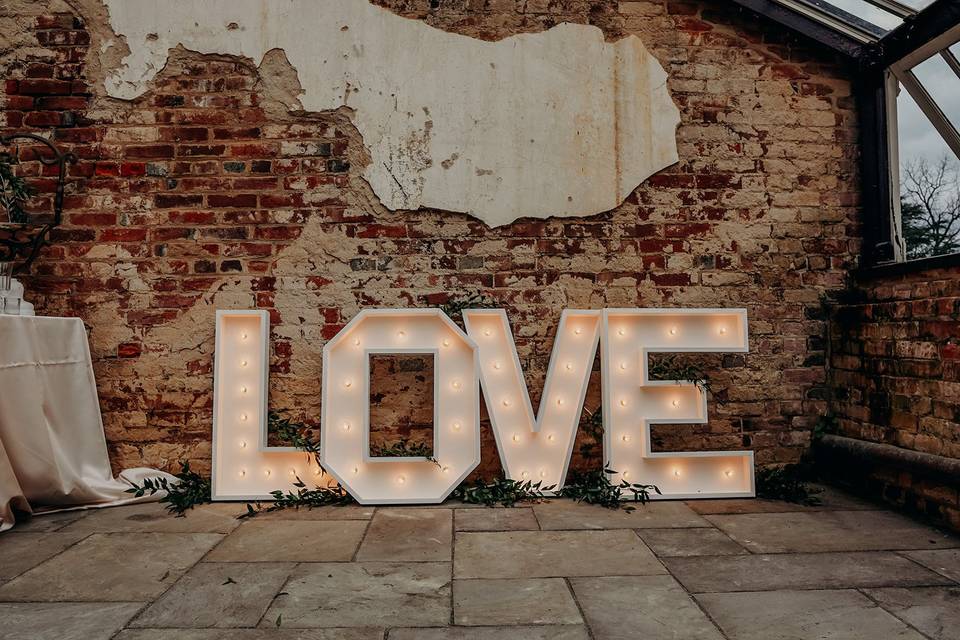 Marquee love letters rental