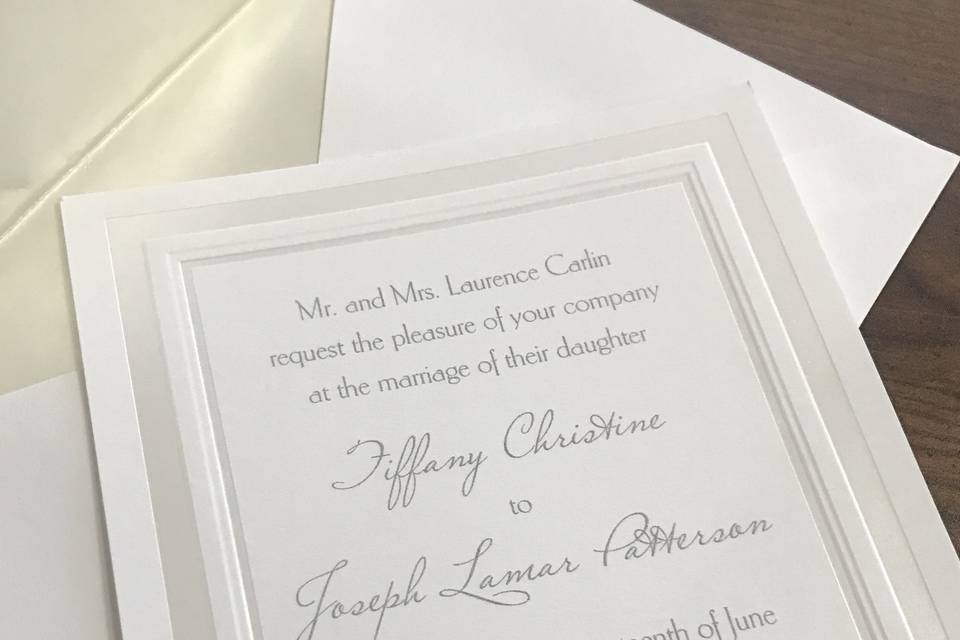 Simple wedding invitation