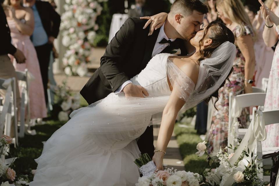 Post Ceremony Kiss