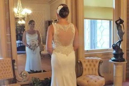 Bride in the dressing room