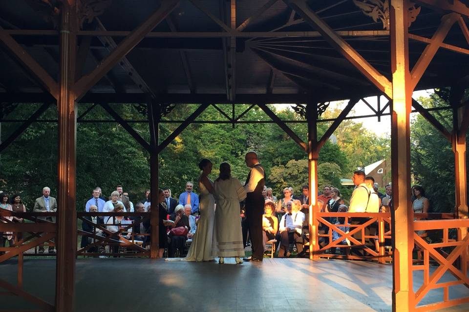 Outdoor wedding ceremony