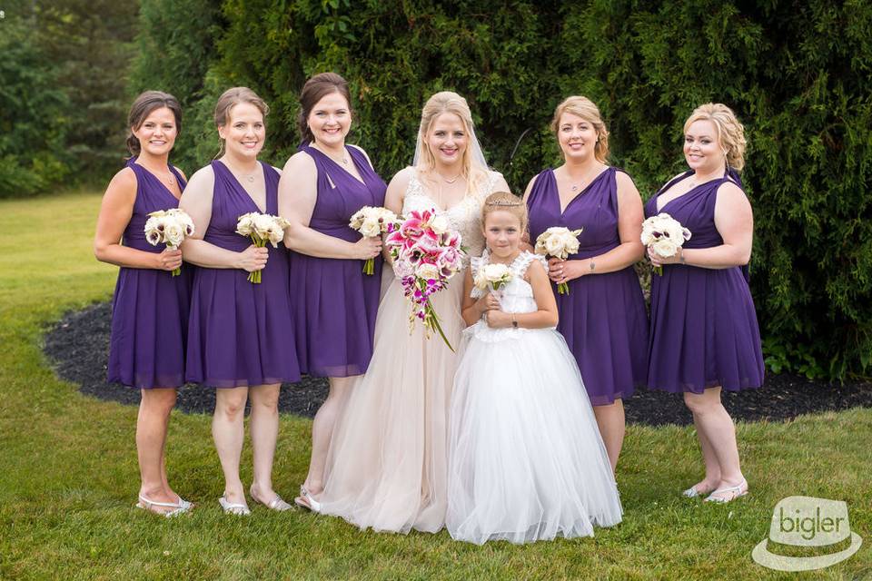 Bride and her squad