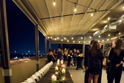 Long wedding party table