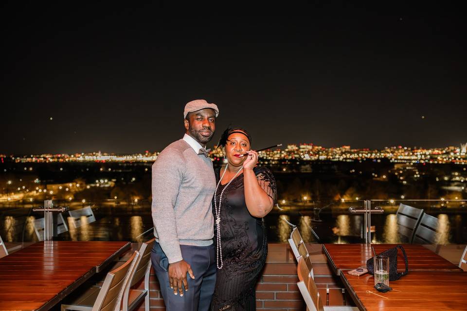 Couple overlooking DC