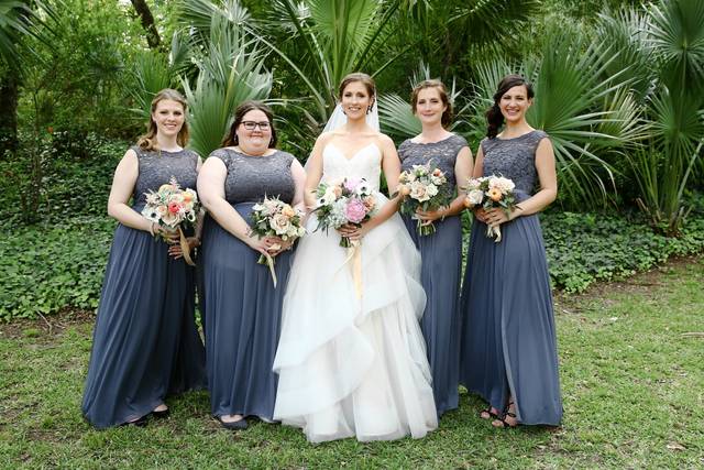 Bride and bridesmaids