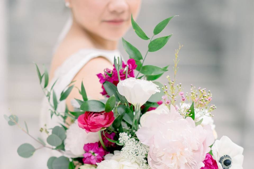 Bride with bouquet