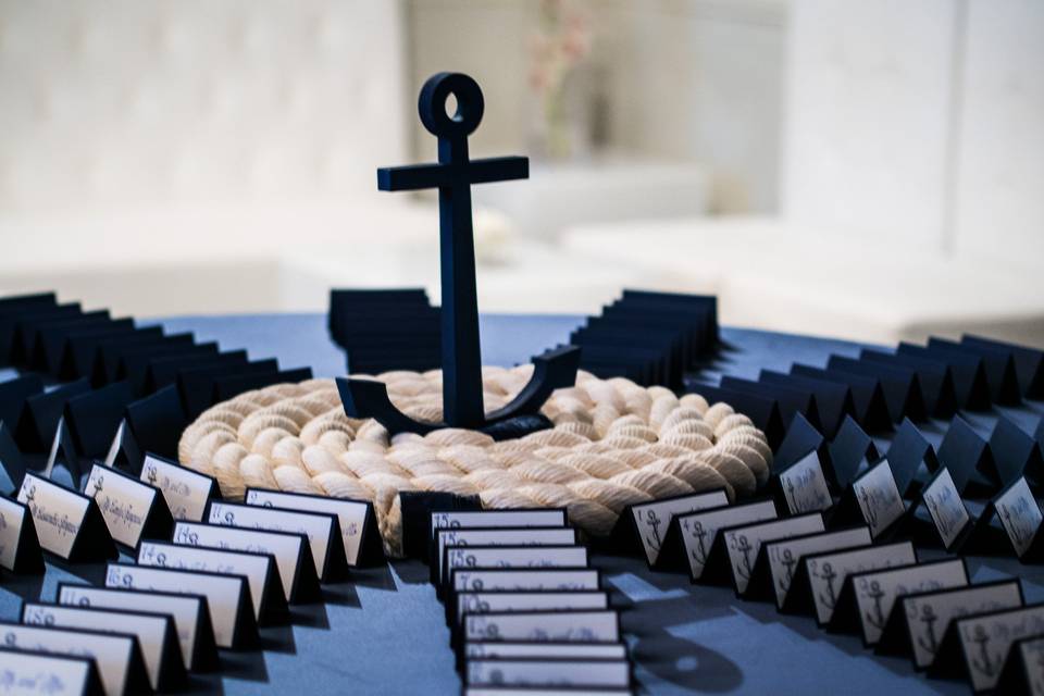 Nautical escort cards