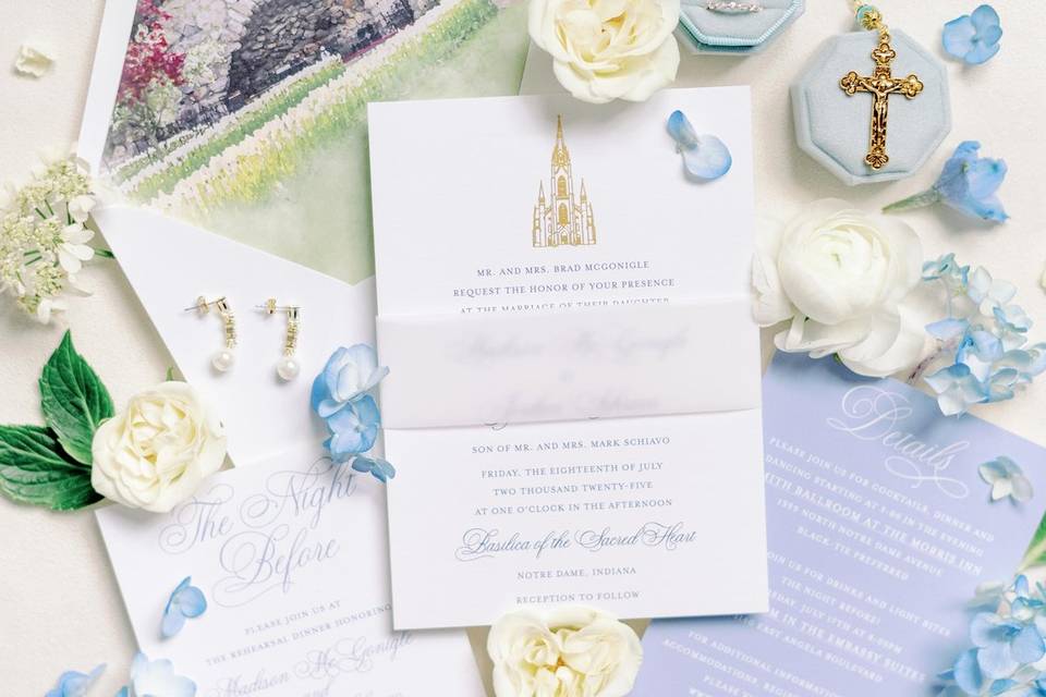 Wedding Invitations Notre Dame