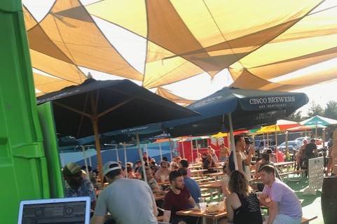 Beer garden in Cambridge