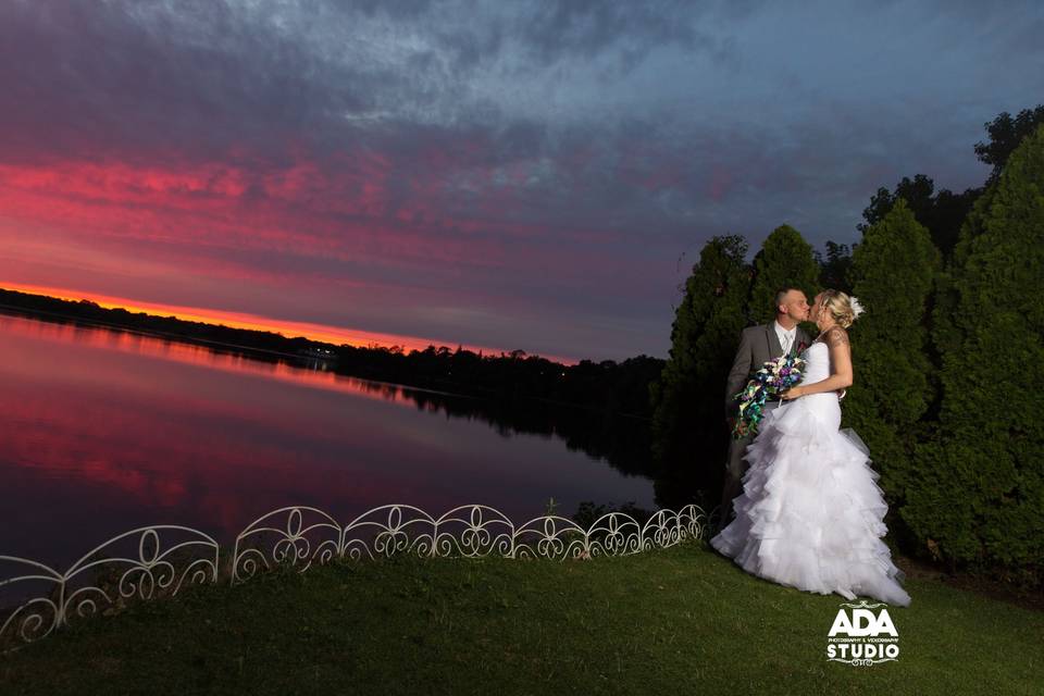 Newlyweds Under The Sunset