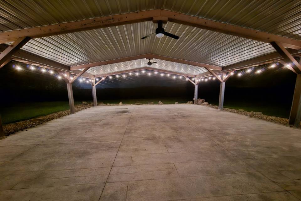 Pavilion at night
