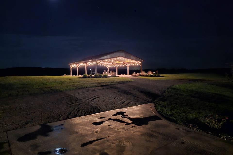 Pavilion at night