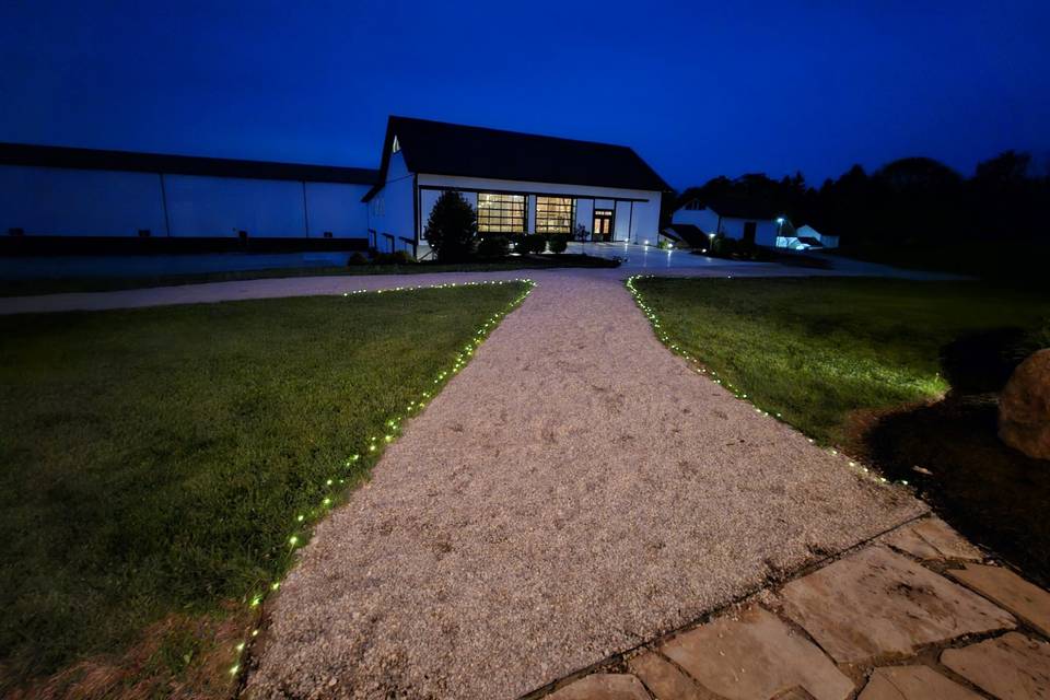 Outside at night