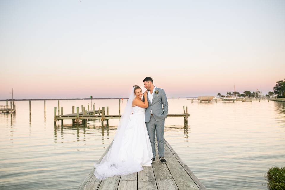 Sunset dock photo