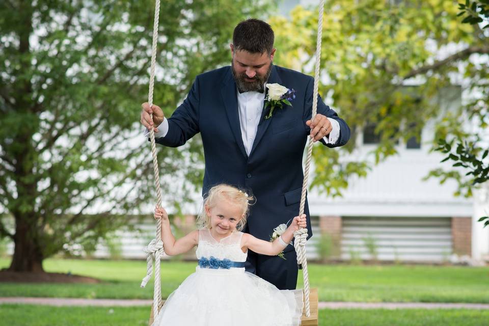 Sarah and Tim on swing