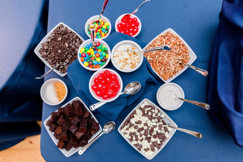 Sundae bar toppings