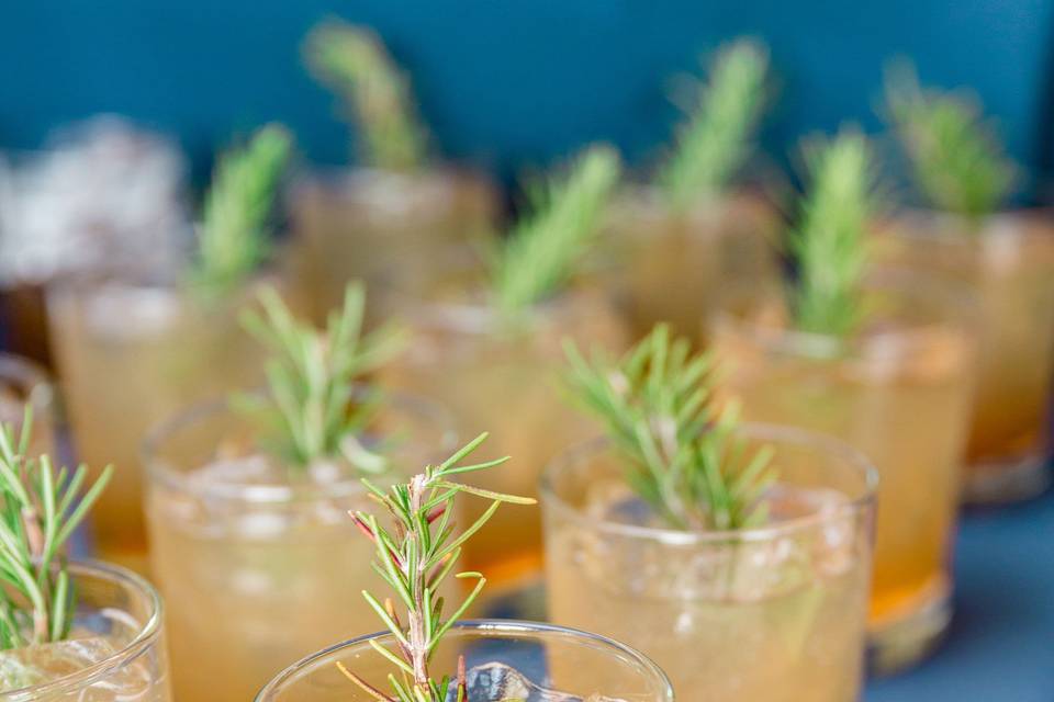 Bloody mary shrimp shooters