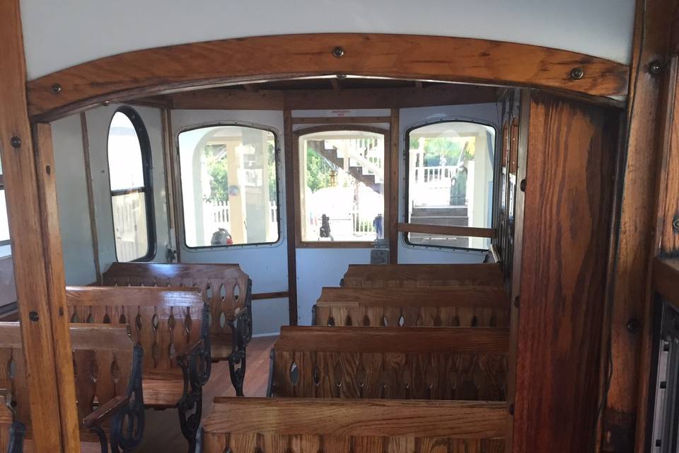 Archways throughout the trolley