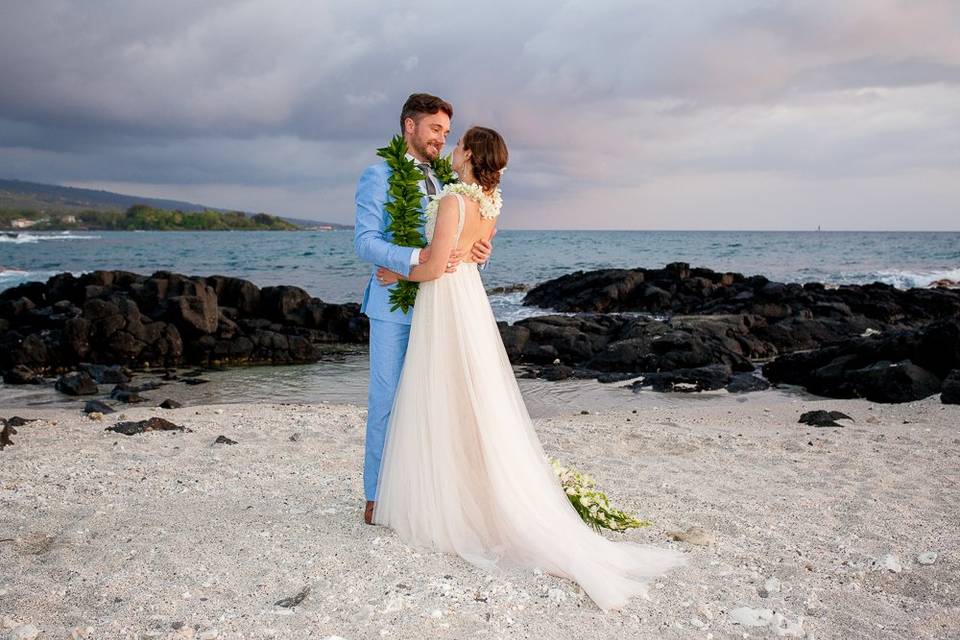 Romantic beach wedding