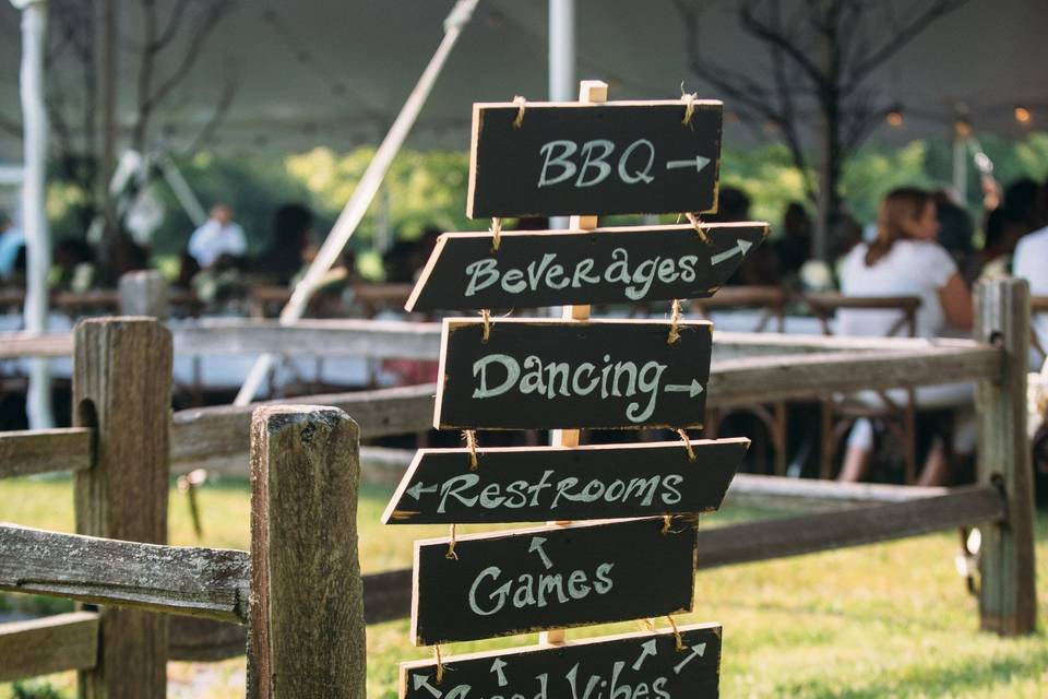 Wedding signage