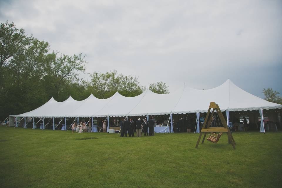 40x160 Wedding style tent with high peaks